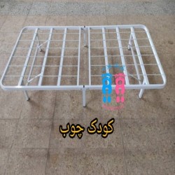 کفی تخت تاشو فلزی 195در75در40 سفید