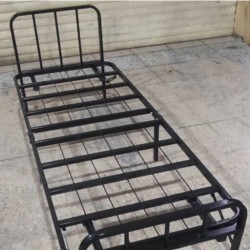 تخت تاشو تاجدار سایز 200x75 ارتفاع 30 مشکی