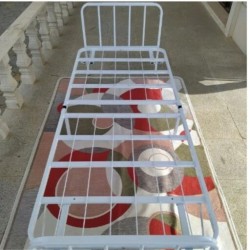 تخت تاشو تاجدار سایز 200x75 ارتفاع 30 مشکی