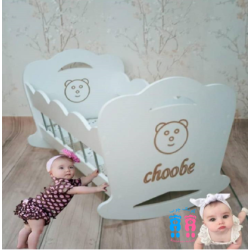 گهواره چوبی مدل صدفی